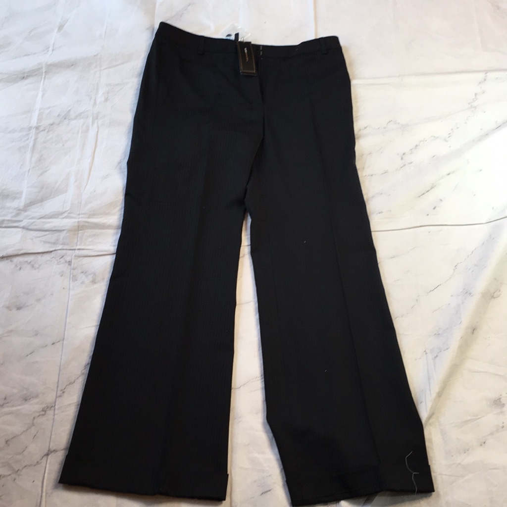 Bcbgmaxazria Black Nwt Wide Leg Pinstripe Pants